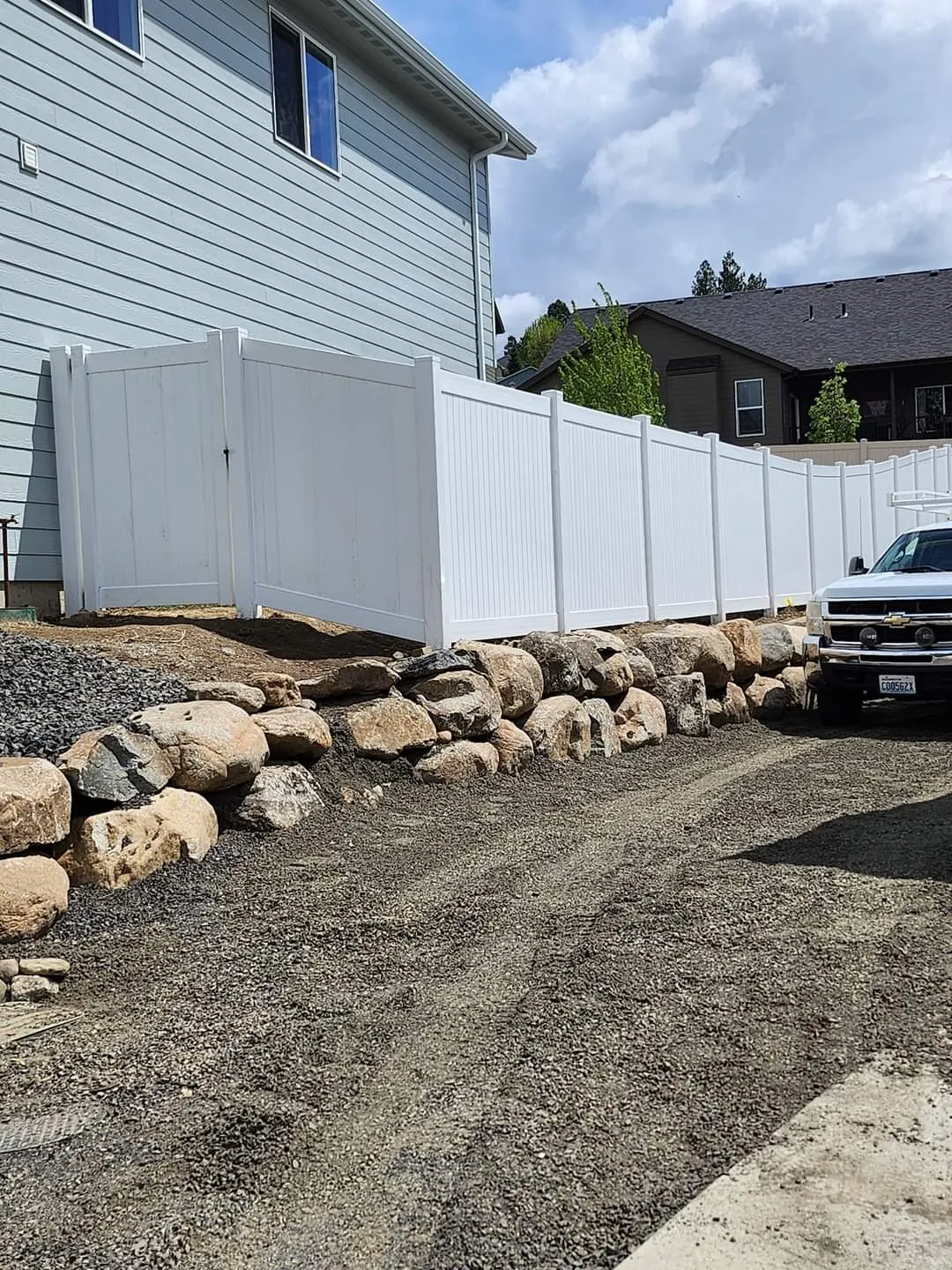 Professional White Vinyl Fence in Spokane Valley, WA