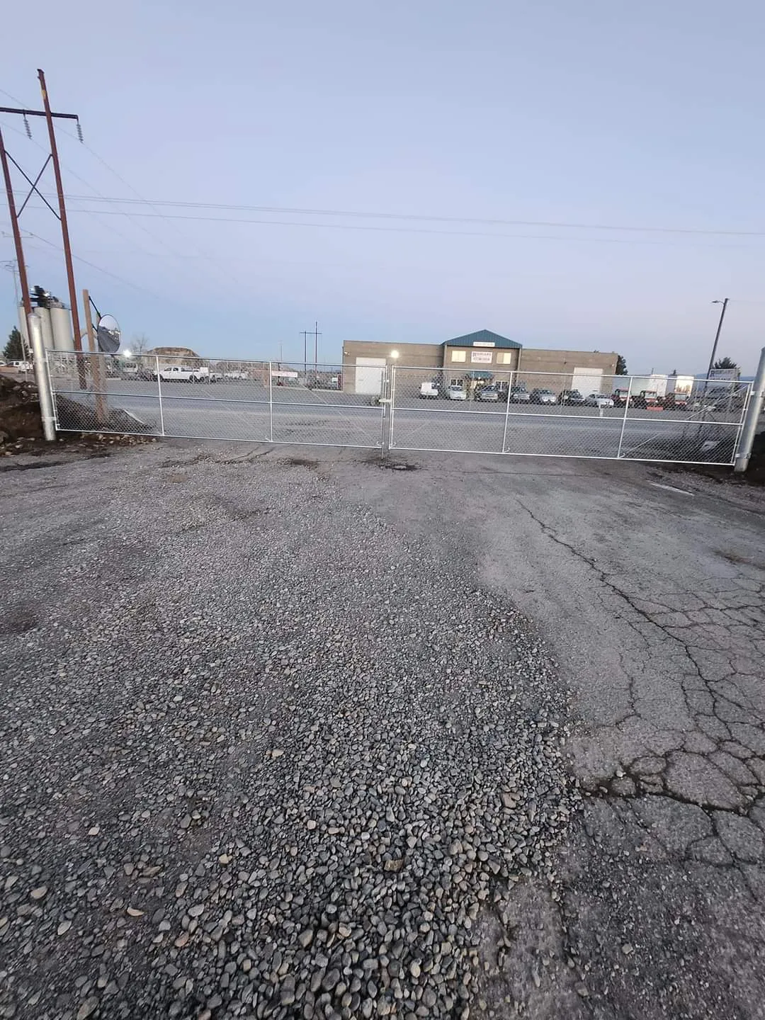 Professionally Built Welded Chain Link Gate For Locked Compound in Post Falls, ID